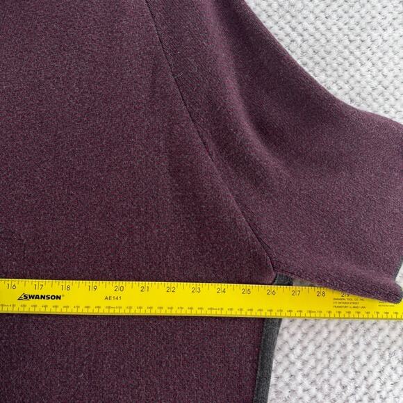 LOFT Sweater Womens M/L Burgundy Cowl Neck Poncho Oversize Pullover Capelet - Picture 8 of 11